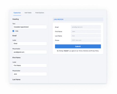 Customize booking flows